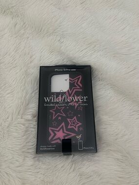 Wildflower iPhone 13 Pro Case Pink Star Design
